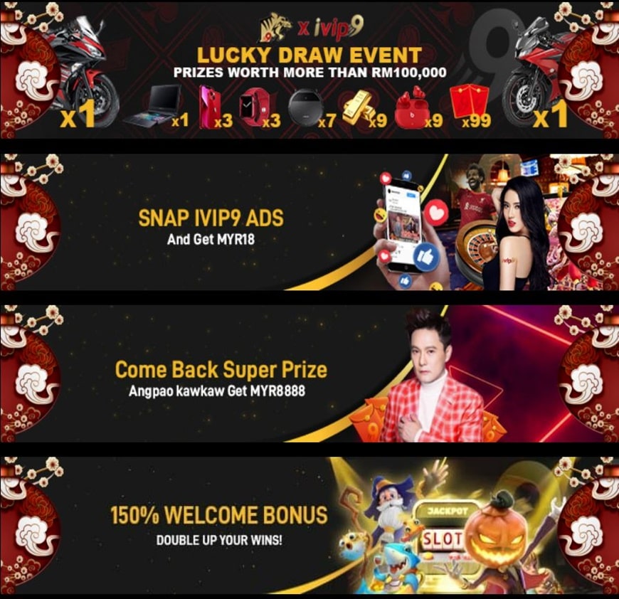 Introducing IVIP9 Online Casino | Review 4 The bookmaker has many great promotions
