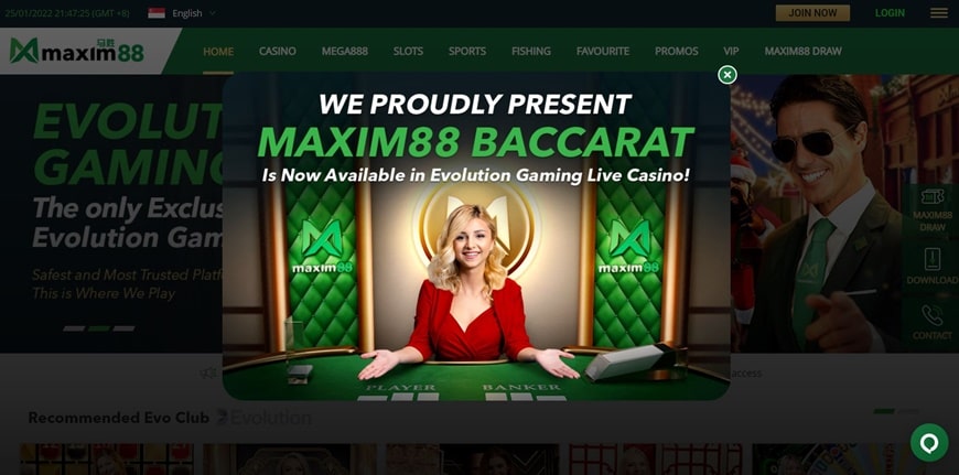 MAXIM88 - A leading Asian bookie you must not miss 1 The bookmaker has a luxurious image