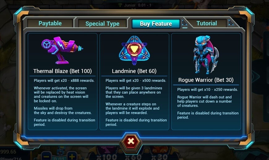 Alien Hunter | TheAttractive Improved Slot Fish Game 4 Thermal Blaze, Landmine and Rogue Warrior