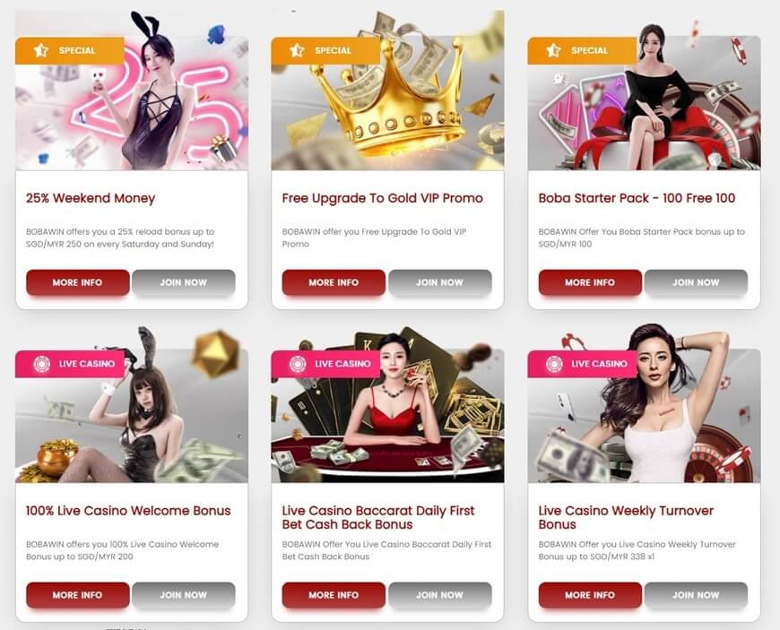 Bobawin | One Of The Leading Reputable Bookmaker Brands In Asia 8 Many promotions