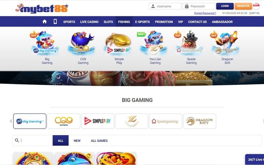 Mybet88 | Amazing Betting Experiences With This OCS 6 Fishing game