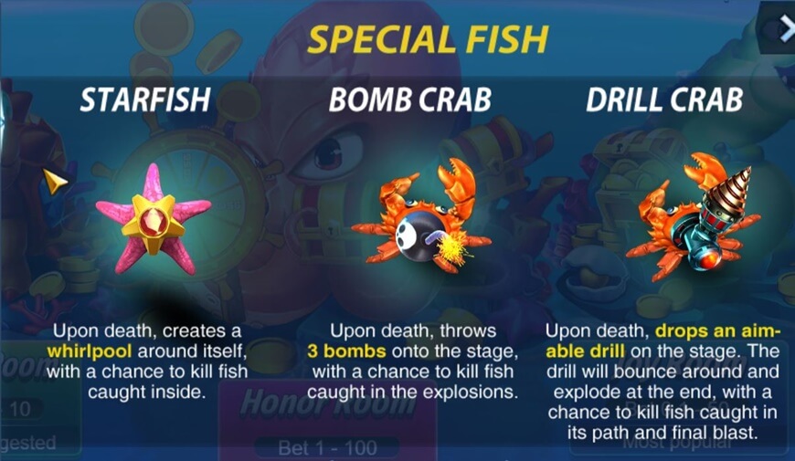 Mega Fishing | A Fantastic Fish Shooting Game For Professional Players 4 Types of features
