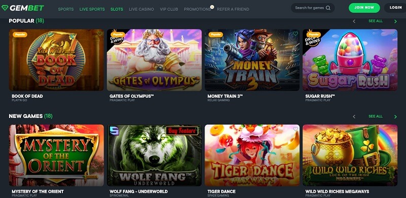 GEMBET's Review 5 The electronic games (slots)