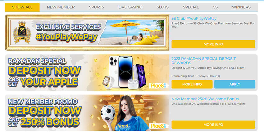 Experience the Thrill of Online Betting World with PLAE8 11 Plae8 Promotions