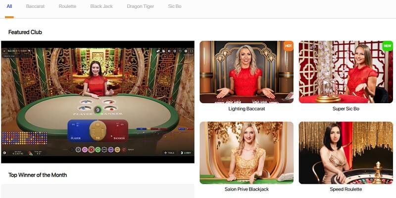 96M Bookie – Reputable Online Betting Site with quality service 3 96M Live casino lobby with dealt beauties