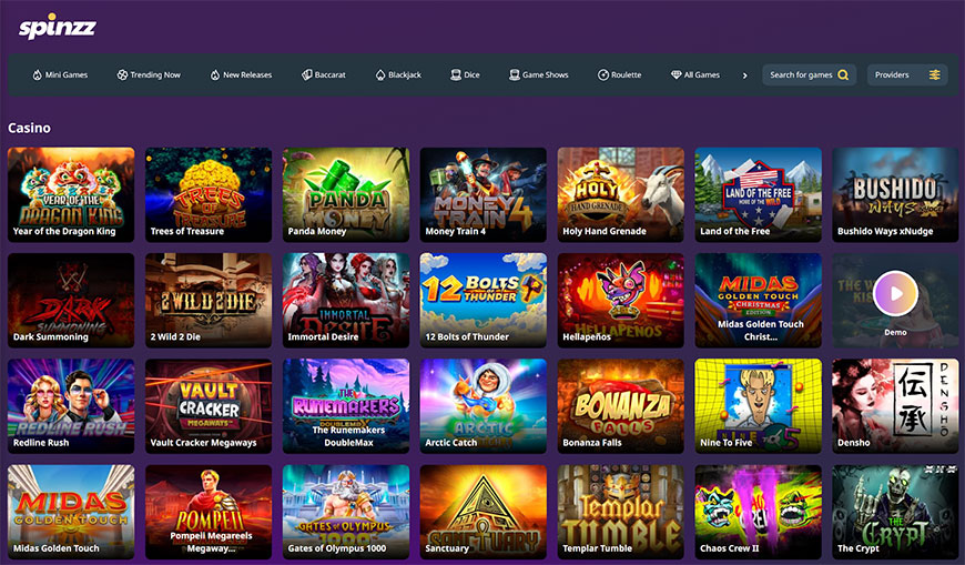 Spinzz | The fastes-growing online casino in Singapore 3 Spinzz Slots game